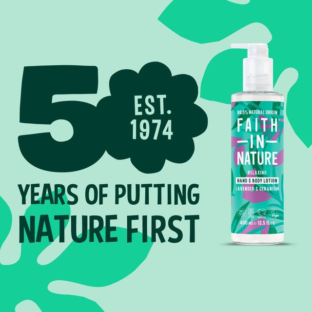 Faith in Nature lavender geranium hand body lotion 400ml - British product