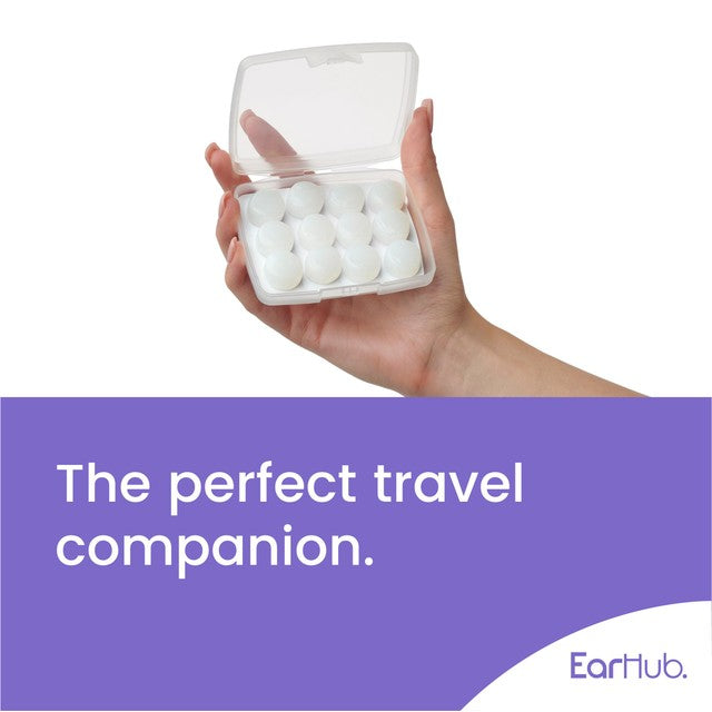 EarHub Sleepwell Soft Silicone Earplugs 12 pair - British product