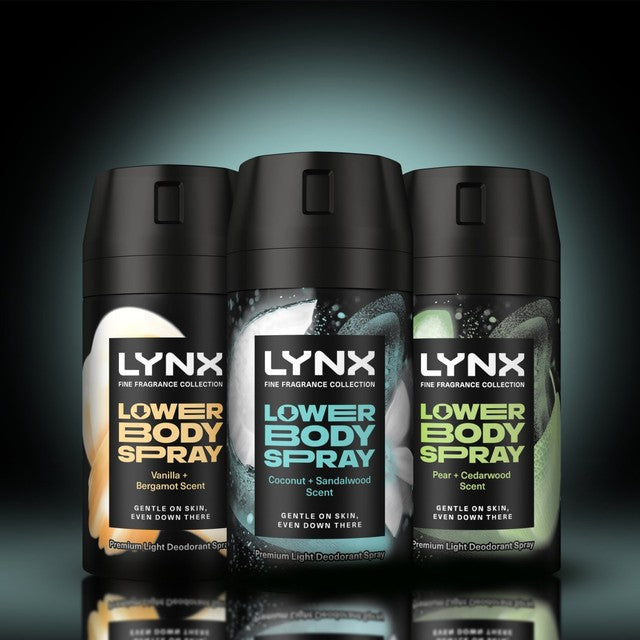 Lynx coconut sandalwood lower body deodorant spray 100ml, UK version