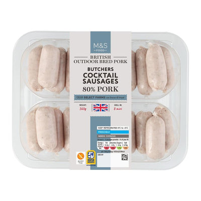 M&S Glutenfreie Schweinefleisch-Cocktailwürstchen 360g