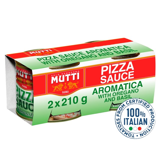 Mutti Basil & Oregano Pizza Sauce 420g, imported from the UK