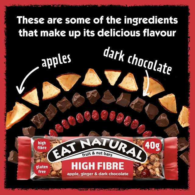 Eat Natural Apple Ginger Dark Chocolate Bars 3 x 40g - British product
