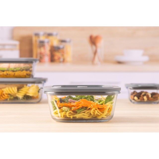 Kilner square glass storage container 0.8 litre, UK version