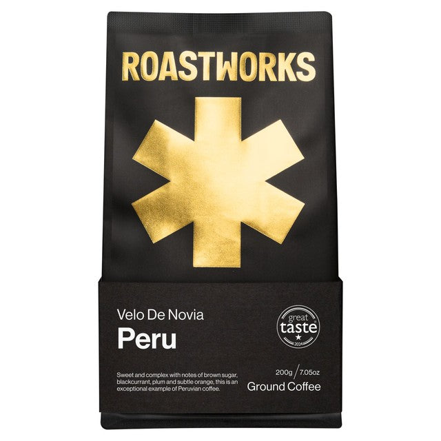 Roastworks Peru medium ground coffee (British brand)