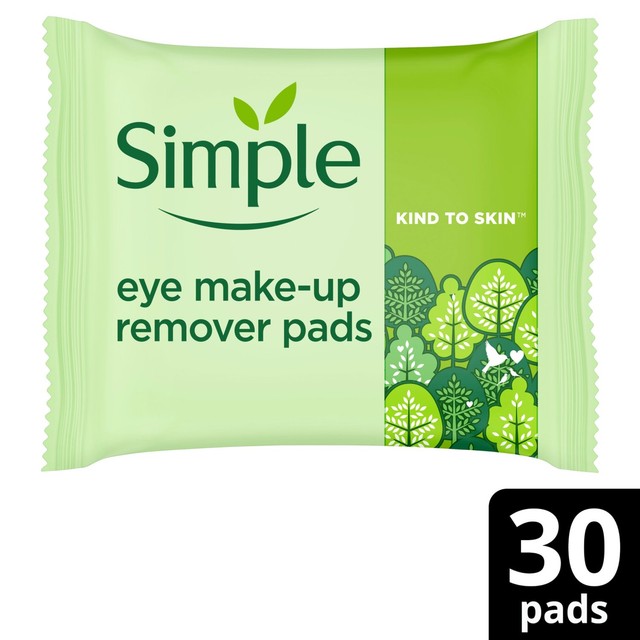 Simple eye makeup remover pads 30 pads (British brand)