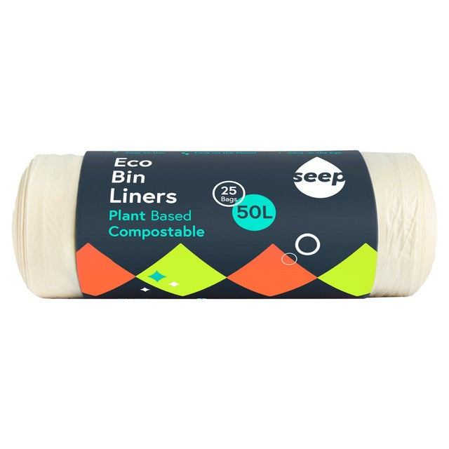 Seep Large compostable bin liners 50l (British brand)