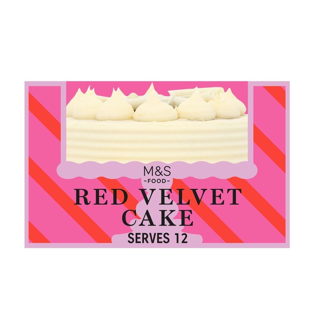 M&S red velvet cake 970g, imported from the UK