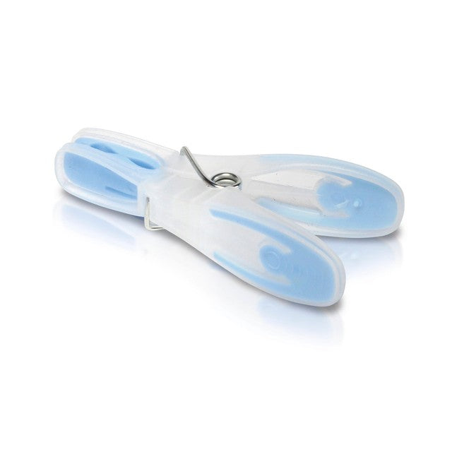 Addis clothes pegs clear blue grip 9cm long - British product