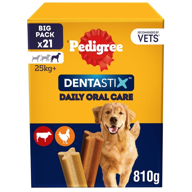 Pedigree Dentastix large dog dental chews 21 sticks, imported from the UK