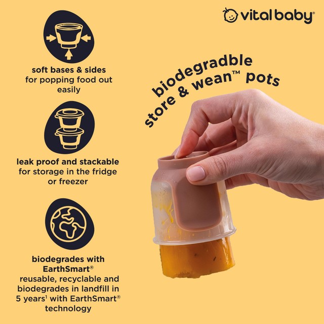 Vital Baby natural storage pots 120ml 4pk (British brand)