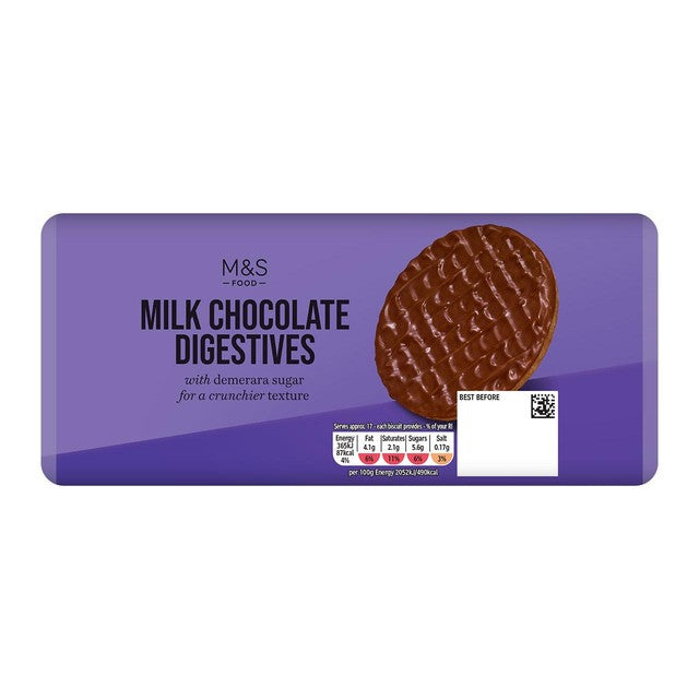 M&S milk chocolate digestives 300g, imported from the UK