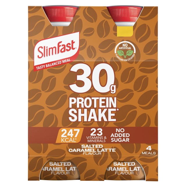 SlimFast salted caramel protein shake multipack 4 x 325ml (British brand)