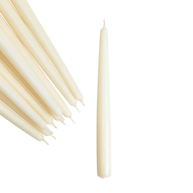 M&S dinner candles white 10 pack, imported from the UK
