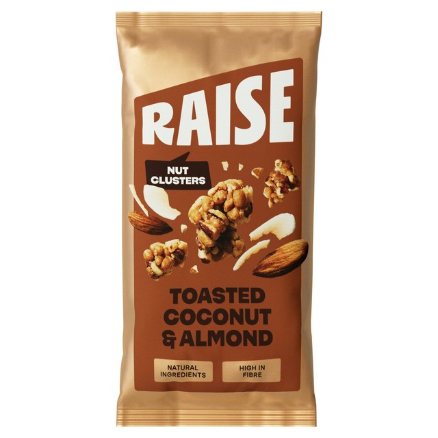 Raise coconut & almond nut clusters 35g, imported from the UK