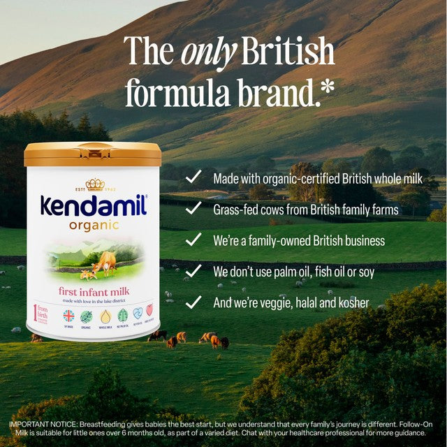 Kendamil Organic First Infant Milk Powder 800g, UK version