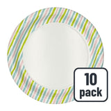 Duni Stripes party plates 22cm diameter (British brand)