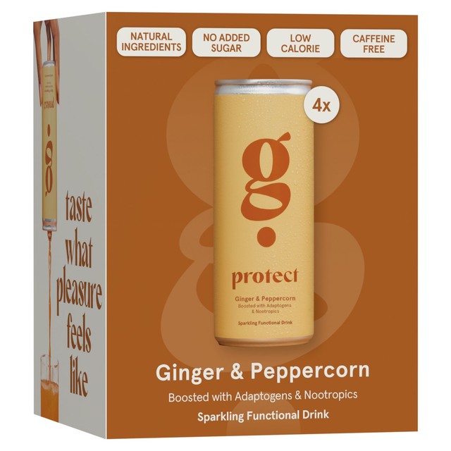 G Spot Protect ginger kombucha drink 250ml, UK version