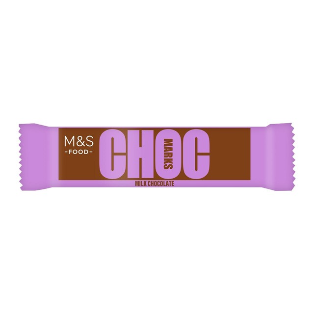 M&S Choc Marks milk chocolate bar 50g, imported from the UK