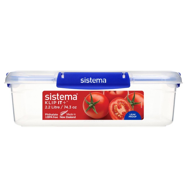 Sistema Klip It Plus Rectangle storage container 2.2L (British brand)