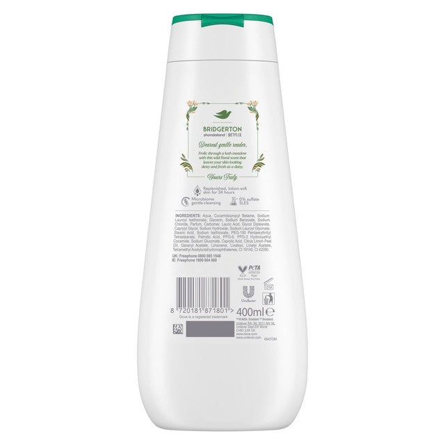 Dove Bridgerton Love & Meadows shower gel limited edition, UK version