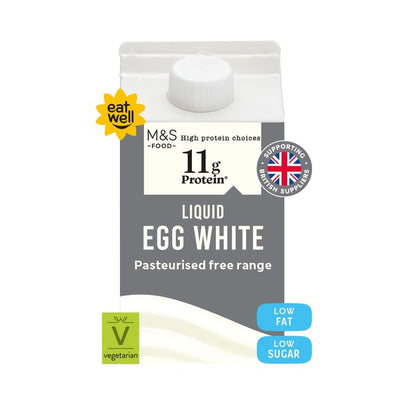 M&S pasteurisert flytende frittgående eggehvite 500 g