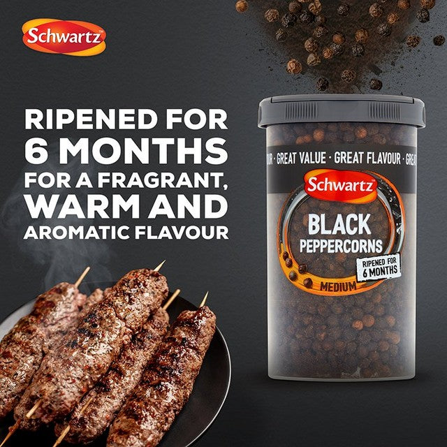 Schwartz whole black peppercorns 100g (British brand)