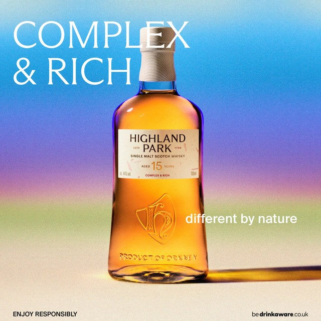 Highland Park 15 Year Old Single Malt Scotch Whisky 70cl, UK version