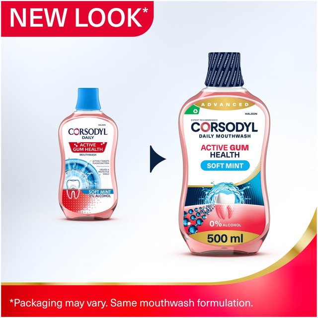 Corsodyl Active Gum Health Daily mouthwash 500ml - British product