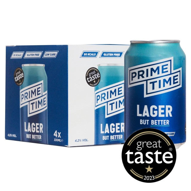 Prime Time Lager gluten-free beer 440ml - British product