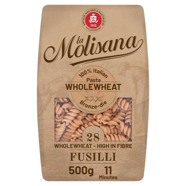 La Molisana wholewheat fusilli pasta 500g, UK version