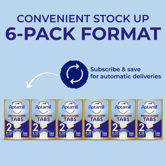 Aptamil follow on baby milk formula tabs 120 per pack - British product