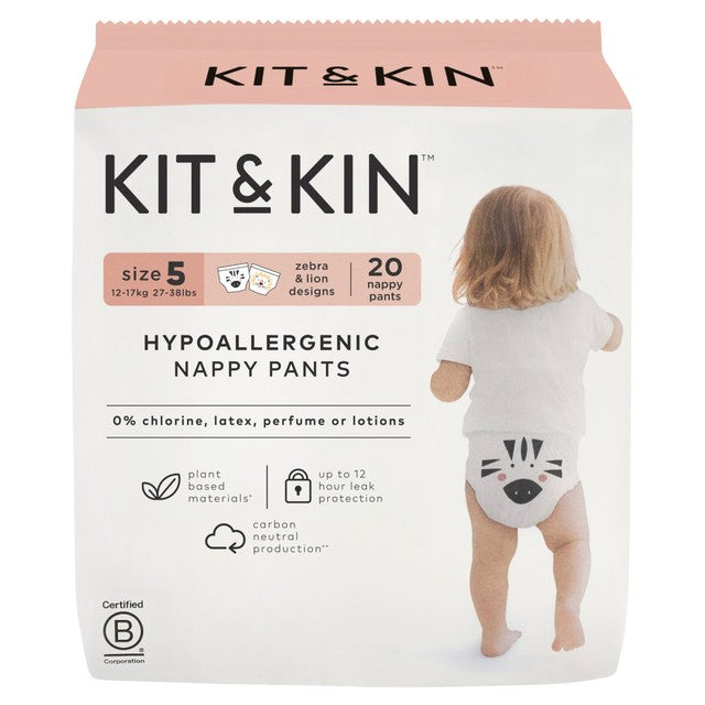 Kit & Kin hypoallergenic nappy pants Size 5, UK version