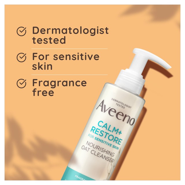 Aveeno Calm+Restore Nourishing Oat Gesichtsreiniger 200ml - Britisches Produkt