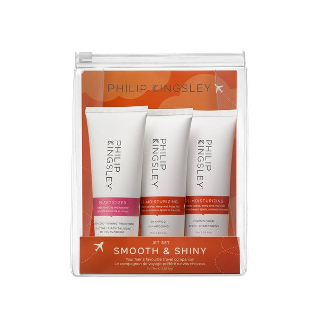 Philip Kingsley Smooth & Shiny Jet Set hair care set 225ml, imported from the UK