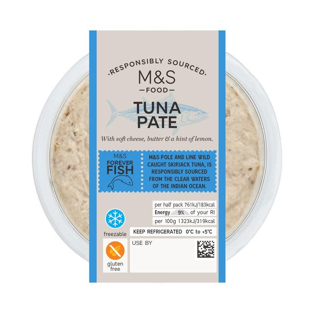 M&S tuna pate with lemon 115g, imported from the UK