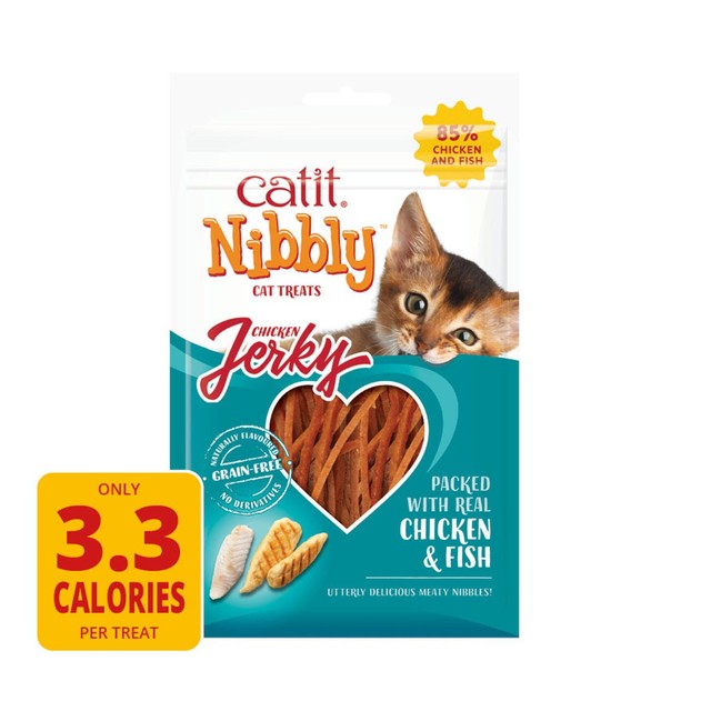 Catit nibbly jerk chicken and fish cat treat 30g - British product