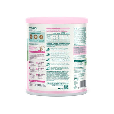 Lait infantile Nannycare au lait de chèvre, formule 1, 800g