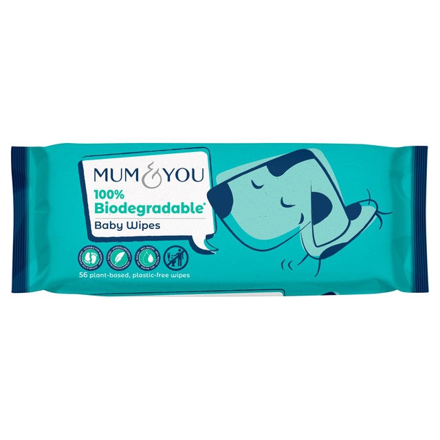 Mum & You biodegradable baby wipes jumbo pack, imported from the UK