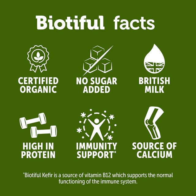 Biotiful organic kefir drink original, imported from the UK