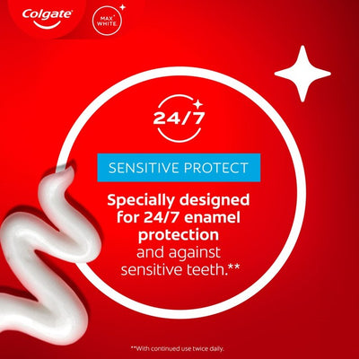 M&S Colgate Max White Clinical Sensitive Whitening Toothpaste 75ml - Achetez en ligne sur McGrocer