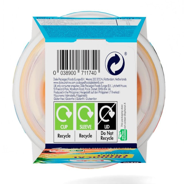 Dole Tropical Fruit in Juice Fruit Pot 198g - British product