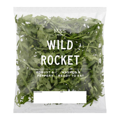 M&S Wild Rocket Gewaschen & Essfertig Salatblätter 60g