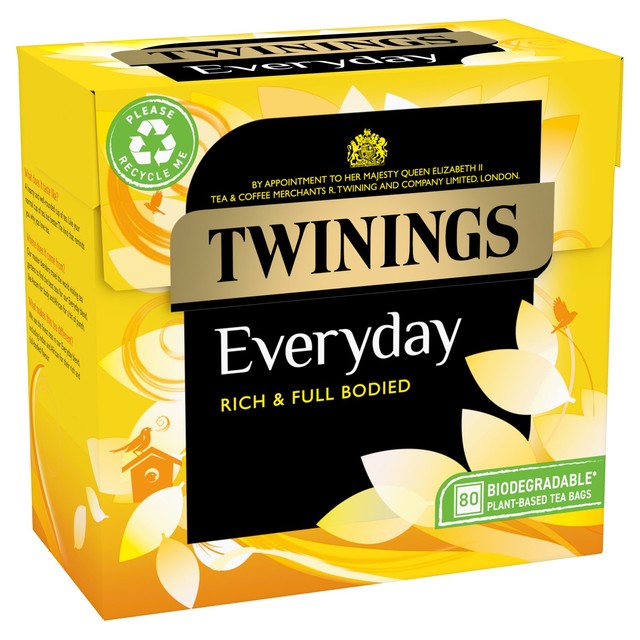 Twinings Everyday black tea bags 80 count (British brand)