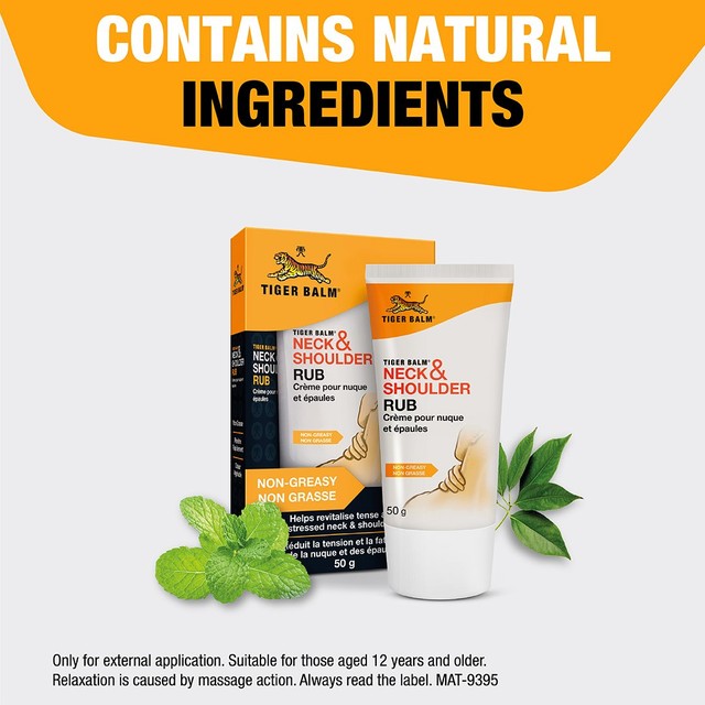 Tiger Balm neck and shoulder rub 50g (British brand)