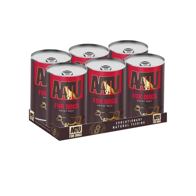 AATU Angus Beef wet dog food 6 x 400g cans - British product