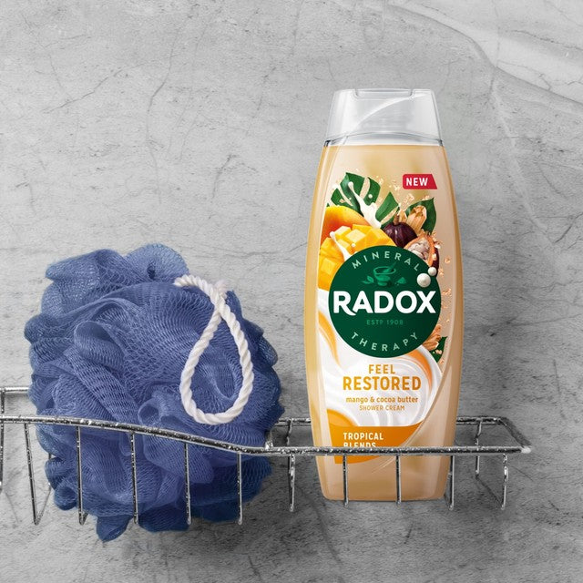 Radox Feel Restored Tropical Blends shower gel, imported from the UK