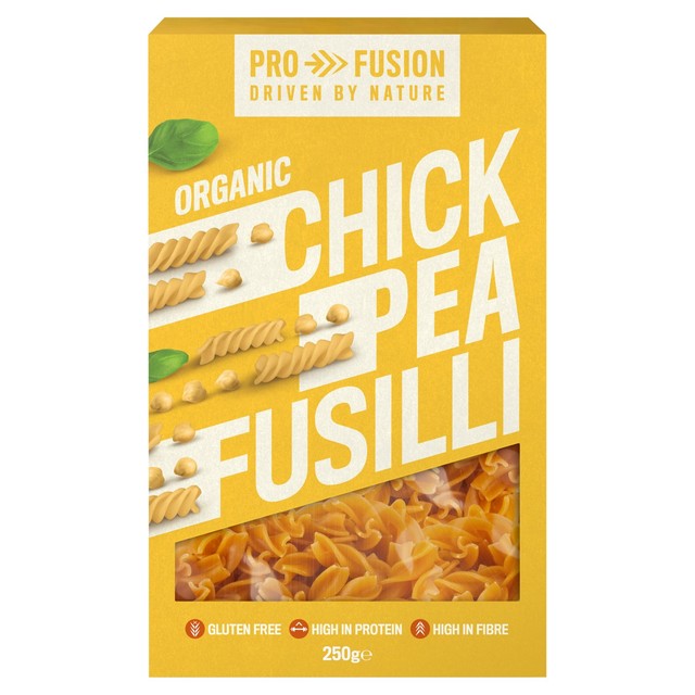 Profusion organic chickpea fusilli 250g, imported from the UK