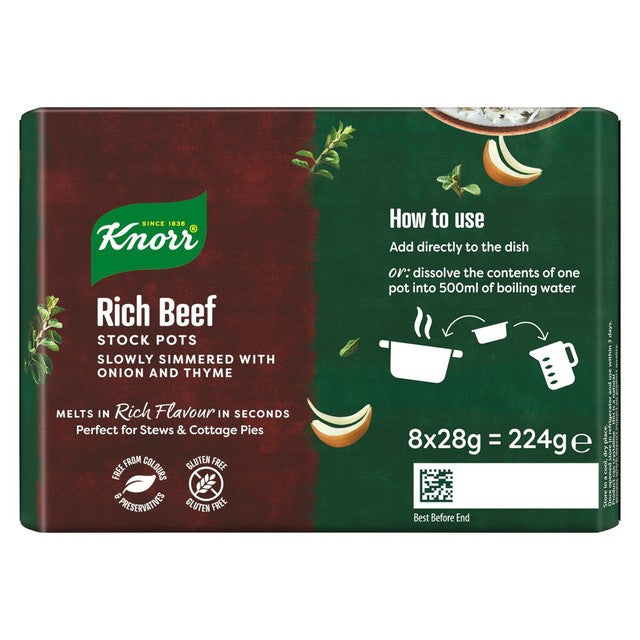 Knorr rich beef stock pot 8 x 28g, UK version