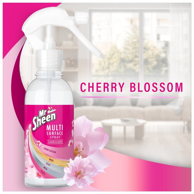 Mr Sheen Cherry Blossom Multi Surface Spray 237ml, imported from the UK