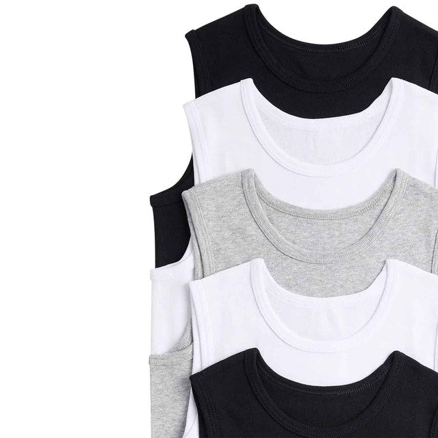 M&S children's cotton vests black 4-5 years, imported from the UK